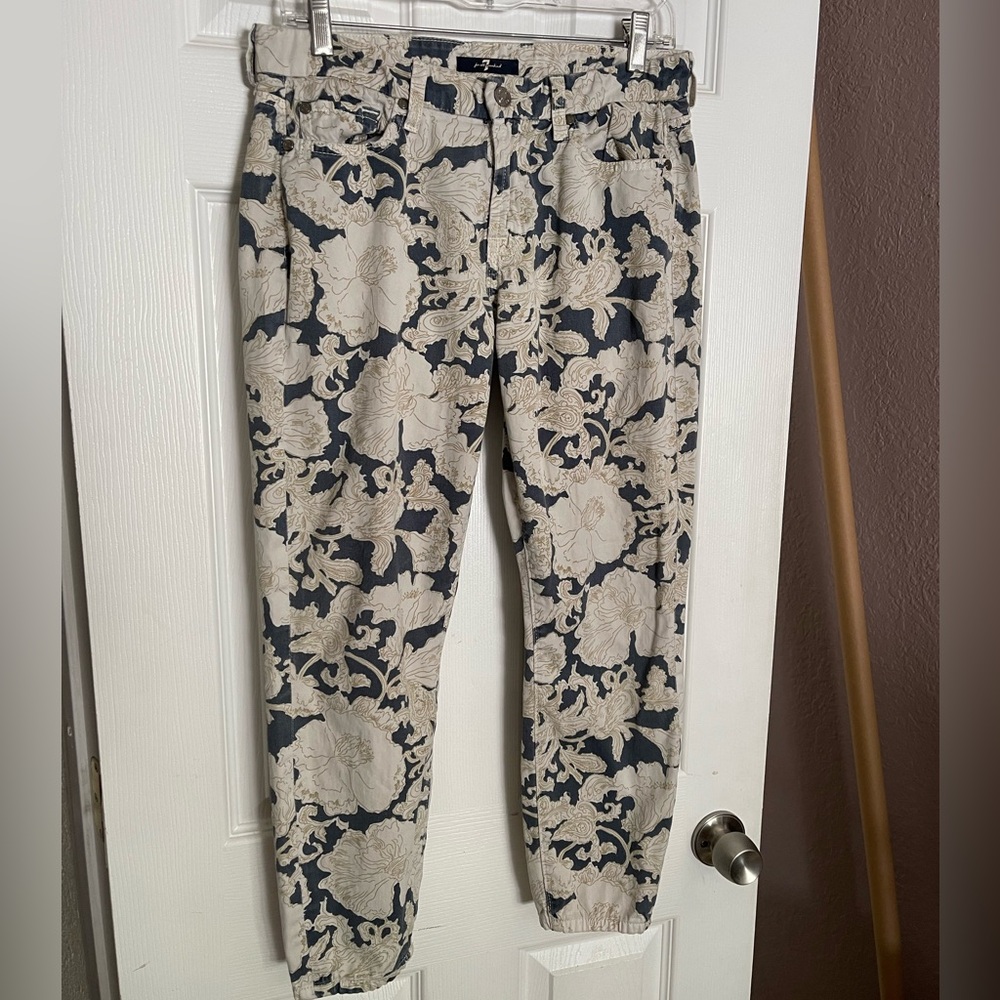 7 For All Mankind Floral Jeans